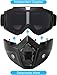 Airsoft Helmet and Full Face Mask, PJ Fast Helmet, Removable Anti-Fog Goggles, Suitable for Paintball, Role-Playing, CS Games