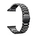 EloBeth Watch Band Compatible with Fitbit Ionic Bands Men Business Stainless Steel Replacement for Ionic Watch (Black-S)