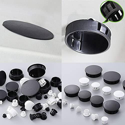 Image of Various Size - Nylon Plastic Hole Plug Round Drill Hole for Holes Cabinet Hole Plugs Black (19 mm - 20 pcs No Box