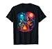 Alien and Bigfoot Campfire Moon UFO Adventure Hiking Cryptid T-Shirt
