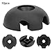 Fesjoy 10pcs Deck Line Guide Slotted Round Rigging Accessories for Canoes Kayak Black, Easy Installation with Stable Performance, Long Service Life, Suitable for Marine Accessory