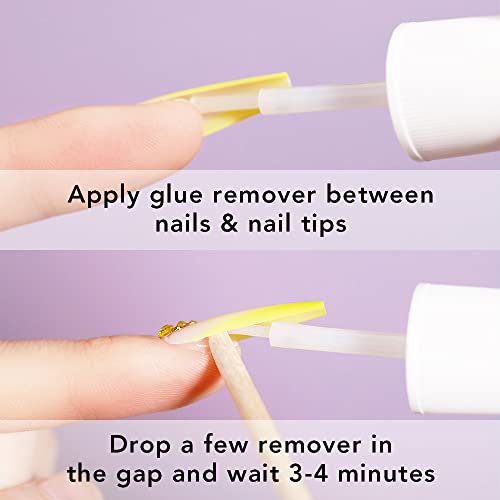 Nail Glue Remover Glue Off For False Nails, Bettycora Press On Nails Glue Remover Fake Nail Adhesives Remover Nail Glue Debonder Nail Tips Remover 15Ml 1Pcs #TOP4