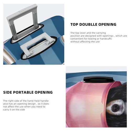 Dog In Hairdresser Print Luggage Cover For Suitcase,Washable Elastic Travel Suitcase Protector With Zipper Closure And Bottom Buckle – Fits 18-32" Luggage-Large3