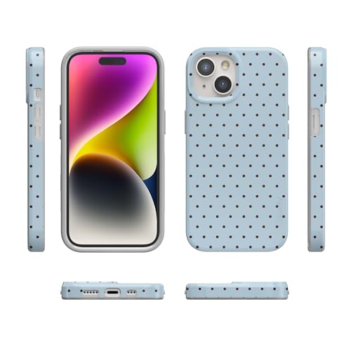 Casely iPhone 15 Case | On the Dot | Blue & Brown Polka Dot | Compatible with MagSafe | Classic Ultra Slim Design by Casely - Used condition - Image 7