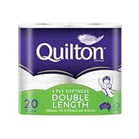 Quilton 3-Ply Double Length Toilet Tissue 20 pack