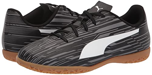 Puma Rapido Iii Indoor Training Soccer Shoe, Black White-Castlerock, 5 Us Unisex Big Kid #TOP6