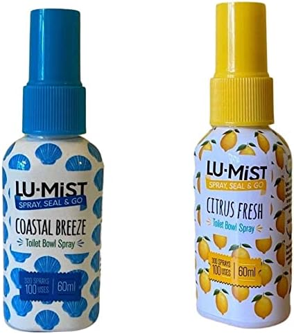 LU-MIST 2 x 60ml Toilet Bowl Spray (Citrus Fresh & Coastal Breeze)
