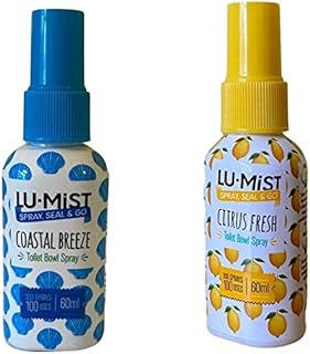 LU-MIST 2 x 60ml Toilet Bowl Spray (Citrus Fresh & Coastal Breeze)