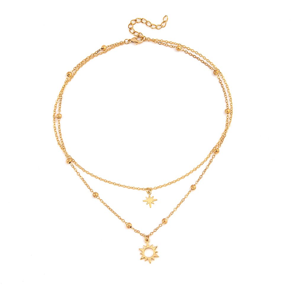 Destiny Jewels Sun Decor Layered Chain Necklace (B09N7PP12J) Amazon Price History, Amazon Price Tracker