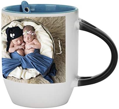 Ceramic Photo Coffee Mugs, Custom Photo Picture Text Logo Mug Magic Heat Sensitive Color Changing Coffee Mug Milk Tea Cup Personalized Gifts for Family Lovers Friends