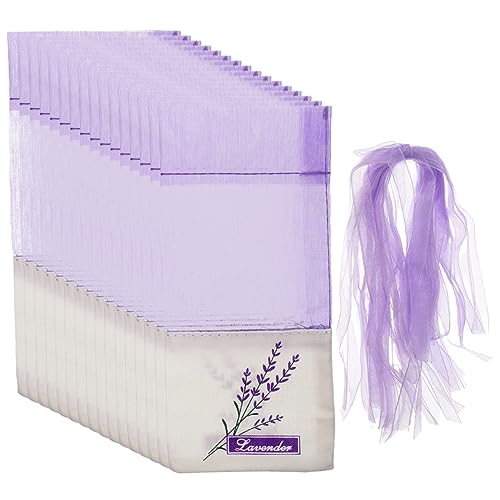 50 bolsas vacías de sachet lavanda color púrpura miniatura 1