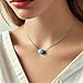 Handmade Larimar Bead – Choker Necklace, Larimar Jewelry with Red Turquoise Bead, Healing Crystals, Gold-Plated Chain, Perfect Christmas Gift for Women (Opal)