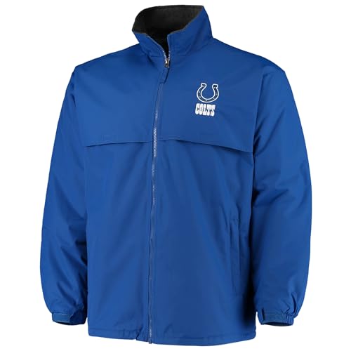 Image of dunbrooke Men's Royal Indianapolis Colts Triumph Fleece Full-Zip Jacket