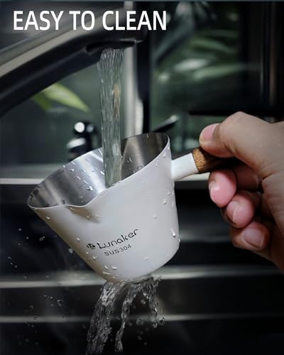 Vaso Medidor para Espresso 4.1 oz con Asa de Madera miniatura 3