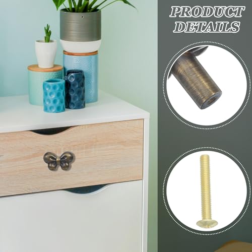 HEMOTON Brass Bow Cabinet Handle French Minimalist Drawer Pull for Dresser Safe And Stylish Furniture Knob for Bedroom Nursery Furniture