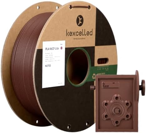 Włókno Węglowe PLA 1,75mm, kexcelled 3D PLA Filament, Ulepszona Wytrzymałość +/-0,03mm, 1kg(2,2funta), Odpowiedni do Większości Drukarek FDM, Czerwone Wino
