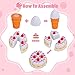 Kinderküche Dessert Set Spielzeug Küchenzubehör Lebensmittel mit Dessertplatte, Lernspielzeug Teeparty Geschenk für Kinder ab 3 Jahren