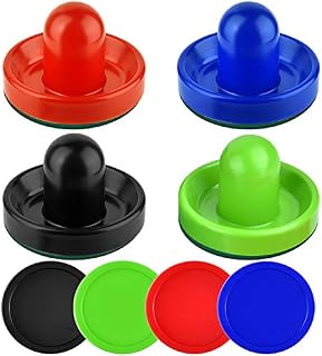 Coopay Air Hockey Pushers and Thicker Air Hockey Pucks, Goal Handles Paddles Replacement