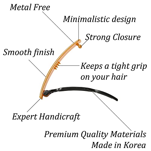 Aurora Pin Sn1 Hair Barrettes For Women - Handmade Snap Plastic Hairclip Set, Accessories For Girls - Slim, Minimalist Rectangle Clips With Non-Slip Grip & Secure Closure - Made In Korea - 12-Pack #TOP2