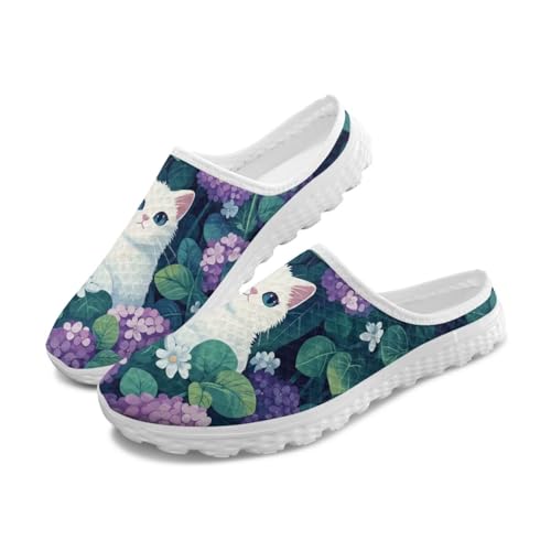 Binienty Clogs for Women Slip on Mesh Mule Shoes Arch Support Garden Clogs with EVA Sole