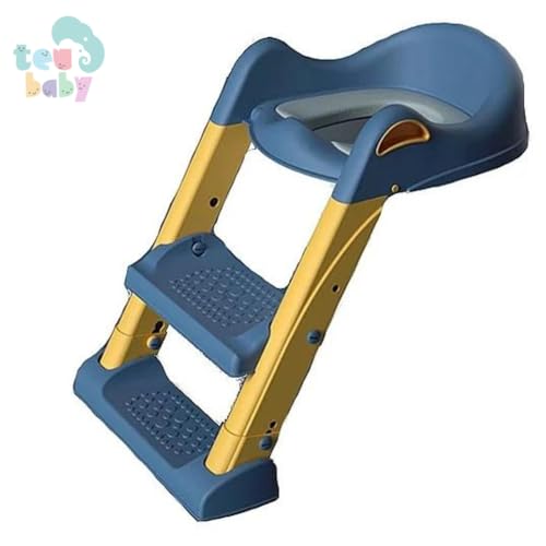 Troninho Com Escada Infantil Assento Redutor Vaso Sanitário Criança Elevação Bebe Banheiro Casa Prat