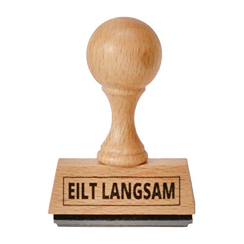 Preisvergleich Produktbild trendaffe Eilt Langsam Holzstempel - Bürostempel