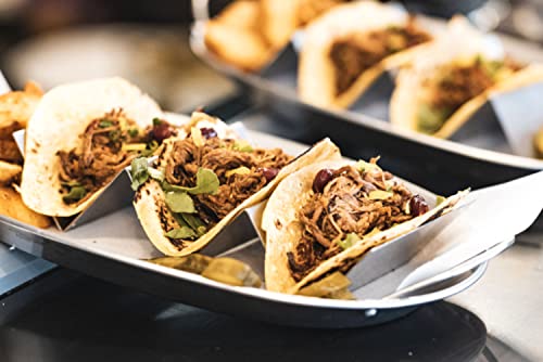 Ginkgo Taco Holders Set Of 4, Stainless Steel Taco Stand Rack Tray, Each Plates Holds Up To 3 Or 2 Taco Shells - Oven Safe, Grill And Dishwasher Safe #TOP4