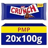 Nestlé Crunch Milk Chocolate Bar with Crispy Cereal Pieces 20 X 100g