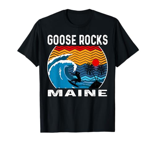 Goose Rocks Beach Maine Surfing Surfboard T-Shirt