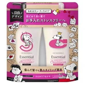 花王 エッセンシャル ふんわりうるツヤ シャンプー+コンディショナー ポンプセット キャラクター スヌーピー