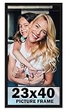 23x40 Frame Black Picture Frame - Complete Modern Photo Frame Includes UV Acrylic Shatter Guard Fron