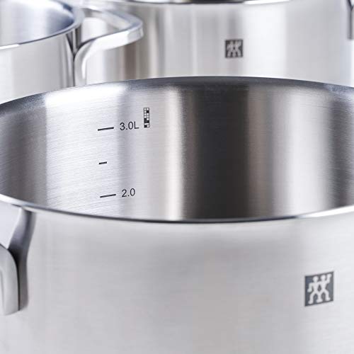 ZWILLING Focus 10 Piece Stainless Steel Cookware Set I Industion Compatible I 18/10 Stainless Steel Interior for Pure Tasting Food I Glass Lids and Folded Rims, Regular, Silver (66670-001) by ZWILLING - Image 9