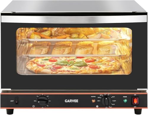 Commercial Countertop Convection Oven, 46L/42Qt 3-Tier Toaster Air Fryer, Stainless