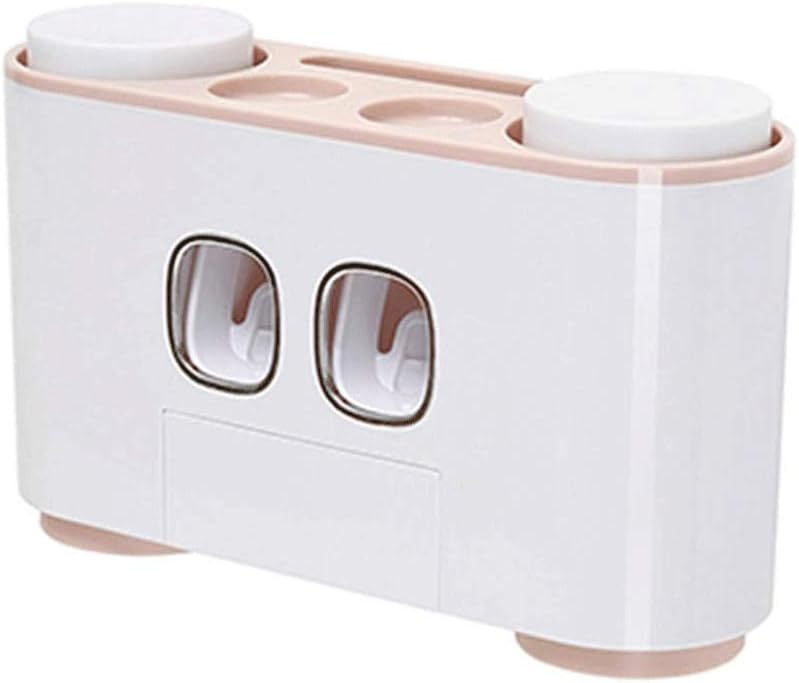 Technology Toothbrush Holder Wall Mounted Multi-Functional Stand for Bathroom Storage Organizer with Magnetic Suction Tooth Brush Cups(D)