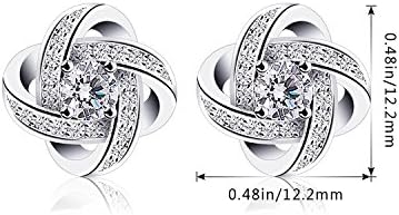 B.Catcher Earings for Woman Silver Earrings Studs Cubic Zirconia Gemini Sets