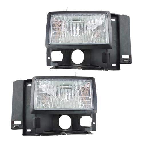 Image of TRQ 2 Piece Headlight Assembly Set Driver & Passenger Side
