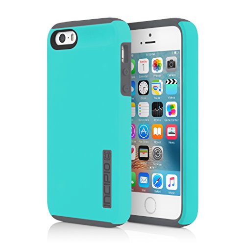 iPhone SE 5S 5 Case, Incipio iPhone SE 5S 5 Case DualPro Shockproof Hard Shell Hybrid Rugged Dual Layer Protective Outer Shell Shock and Impact Absorption Cover - Turquoise/Charcoal