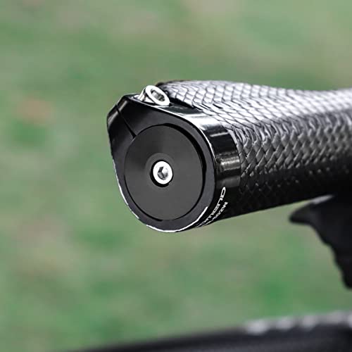 MUQZI Bicycle Bar End Plugs Handlebar End Plugs Aluminum Bike Handlebar Cap Bar End Caps for Most Bicycles Road Bike Mountain Black - Image 2