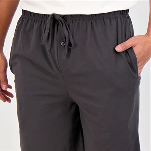 Real Essentials 3 Pack:Mens Cotton Ultra-Soft Knit Sleep Pajama Shorts & Lounge Wear (Available In Big & Tall)4