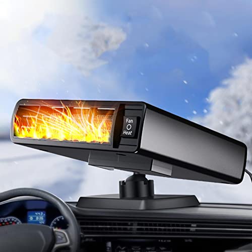 Aquecedor de carro portátil,Aquecedor Portátil Com Base Rotativa Para Carro | 150 W 12/24 Volts Aque