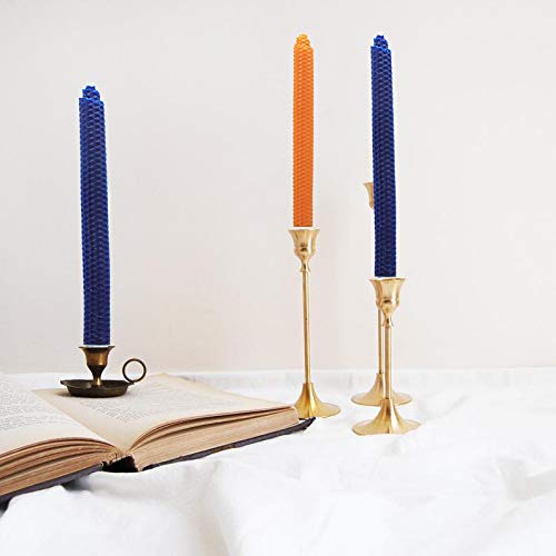 Image of Set of 14 Beeswax Taper Candles, 9 Inch Smokeless Dripless Unscented Canldes, Beeswax Candle for Home Gift Ideas, White Taper Candles Gift for Family and Friends