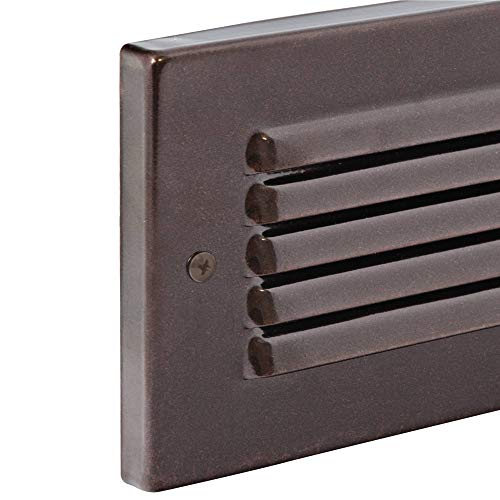 Universal Lighting And Decor Horizontal Indoor/Outdoor Bronze Louvered Led Step Light #TOP1