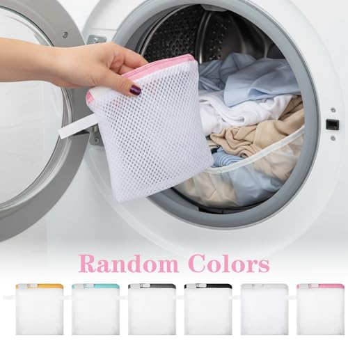 6 Stück Mini Waschmaschinenbeutel Wäschesäcke Mit Wabenstruktur Netzbeutel Wäschenetz Waschmaschine Wäschebeutel Wäschesack Kleine Netz Aufbewahrungsbeutel für Feinwäsche Bh Socken (14×12cm)