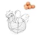Kosz na jajka w kształcie kurczaka, druciany stojak do przechowywania jajek, pojemnik na przekąski, owoce, stół, organizer, metalowe kosze na jajka, do domu, kuchni, wiejskiego domu, trwały, dekoracyjny, łatwy w obsłudze