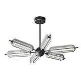 Lámpara de araña LED Full Sky Star para Escalera, lámpara de araña escandinava Sencilla y Lujosa, Luces para dúplex, Villas, Apartamentos y Salas de Estar - Cromo tricolores