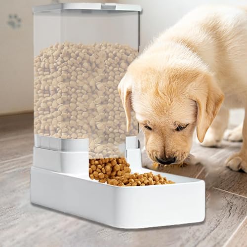 Automatic Pet Feeder, Feeding Watering Supplies, Auto gravit Pet Feeder Bowl, Pets Automatic Feeder and Waterer, 3.8L Cat Feeder Water Dispenser grav ity Food Feeder and Waterer Big Capacity (feeder) - Image 4
