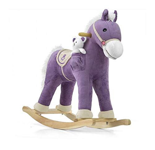 MILLY MALLY 5901761122589  Cavallo a Dondolo Giocattolo a Dondolo con Effetti sonori Orsacchiotto, Bianco