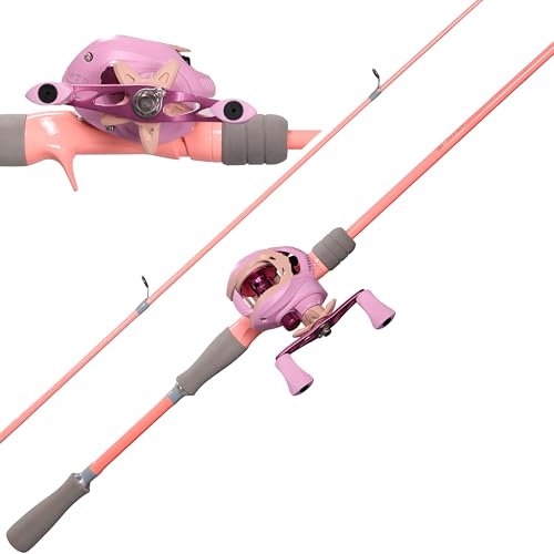 Kilitn Fishing Rod and Reel Combo, Pink Color Baitcasting...