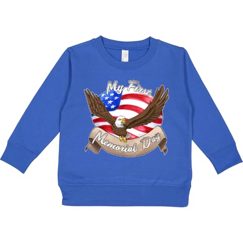inktastic My First Memorial Day- Bald Eagle Toddler Sweatshirt 7 Royal 3b321