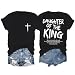 Reuseket Daughter of The King Christian Shirts for Women Bible Verse Graphic Tees Shirt Jesus Inspirational Religious Tshirts(Black,Medium)
